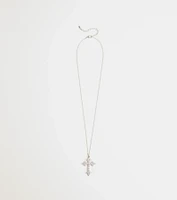 Divine Charm Rhinestone Cross Pendant Necklace