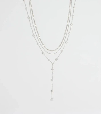 Unforgettable Luxe Rhinestone Pearl Layered Necklace