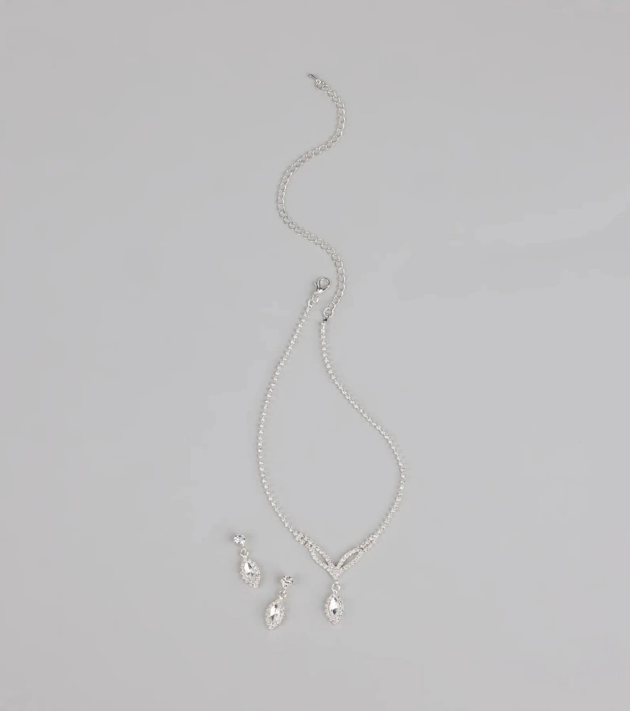 Elegance in Every Drop Necklace and Earrings Set