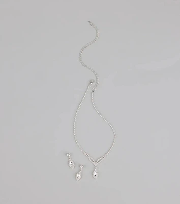 Elegance in Every Drop Necklace and Earrings Set
