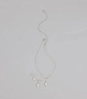 Elegance in Every Drop Necklace and Earrings Set