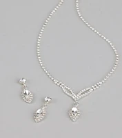 Elegance in Every Drop Necklace and Earrings Set