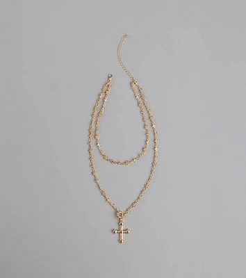 True Grace Layered Cross Necklace
