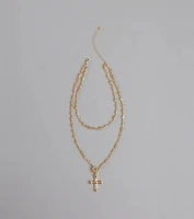 True Grace Layered Cross Necklace