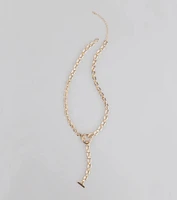 Major Statement Chain Lariat Necklace