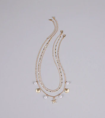 Mermaid Era Dainty Charm Necklace Set
