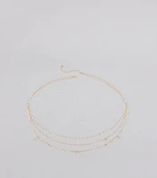 Casual Glamour Faux Pearl Belly Chain
