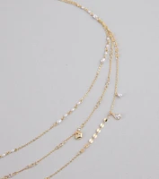 Casual Glamour Faux Pearl Belly Chain
