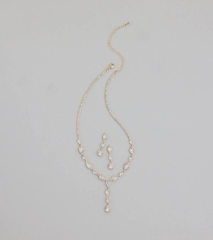 Dazzling Elegance Necklace And Earrings Set