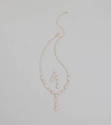 Dazzling Elegance Necklace And Earrings Set