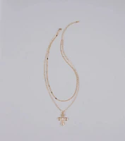 Fashionable Faith Layered Cross Pendant Necklace