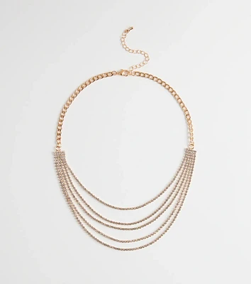Perfect Girl Layered Rhinestone Necklace