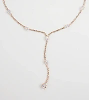 Luxe Aura Cubic Zirconia Lariat Necklace