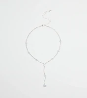 Luxe Aura Cubic Zirconia Lariat Necklace