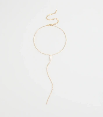 Chic Cubic Zirconia Choker Lariat Necklace