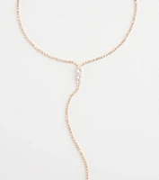 Chic Cubic Zirconia Choker Lariat Necklace