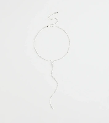 Chic Cubic Zirconia Choker Lariat Necklace