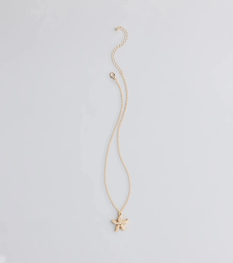 Coastal Chic Starfish Charm Necklace