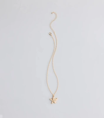 Coastal Chic Starfish Charm Necklace