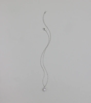Elegantly Chic Cubic Zirconia Pendant Necklace