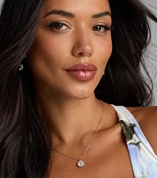 Elegantly Chic Cubic Zirconia Pendant Necklace