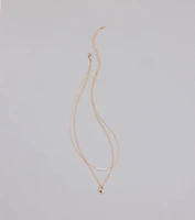 Dainty Heart Lock Charm Layered Necklace