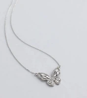Dainty Beauty Rhinestone Butterfly Necklace