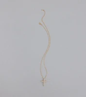 Divine Sparkle Cubic Zirconia Cross Necklace