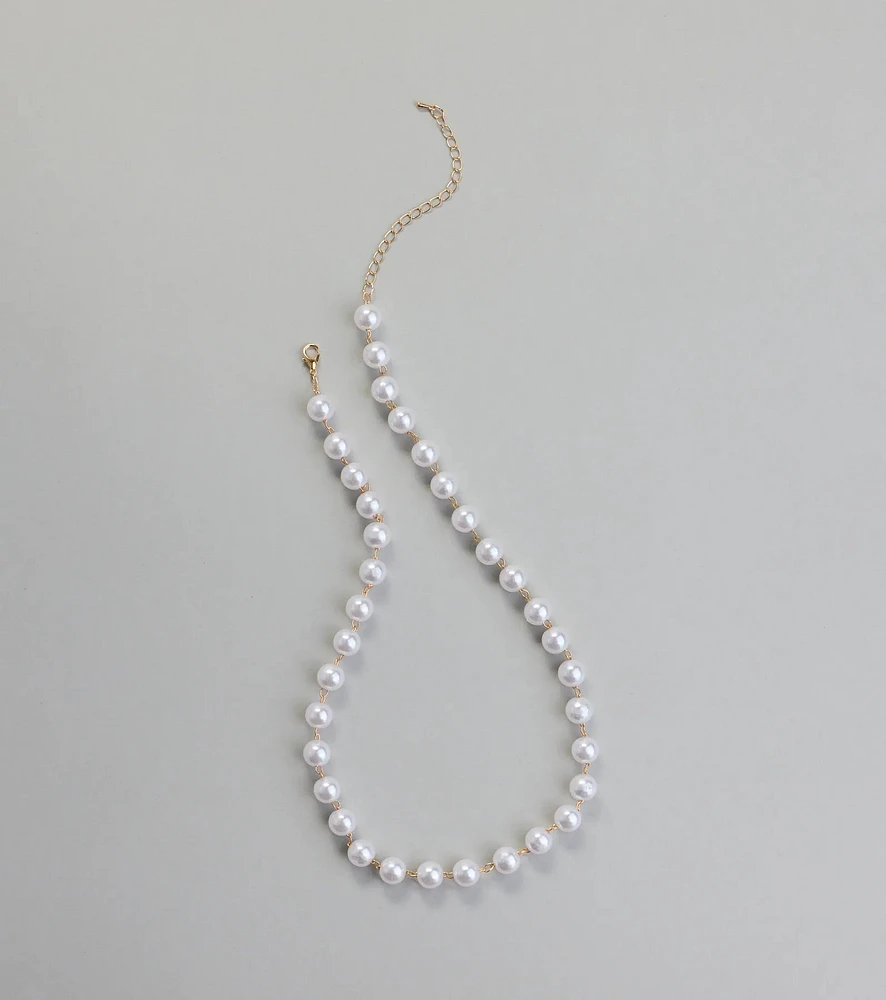 Always Classy Faux Pearl Necklace