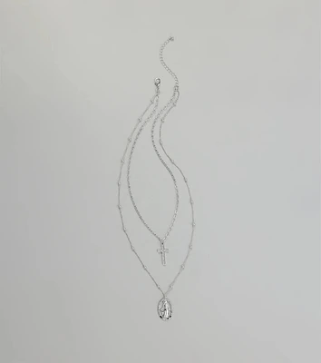 Showcase Faith Pendant Layered Necklace