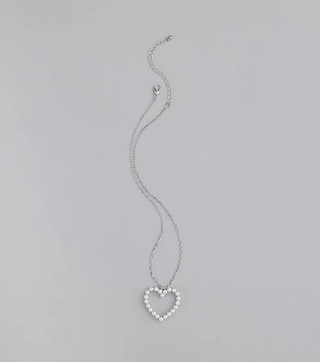 Capture Hearts Pearl Charm Necklace