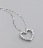 Capture Hearts Pearl Charm Necklace