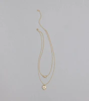 From The Heart Bow Layered Necklace