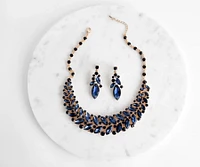 Radiating Elegance Gemstone Necklace Set