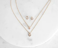 Petite Cubic Zirconia Necklace Set
