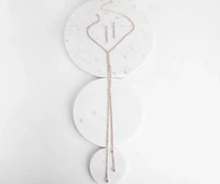 A Twist Of Rhine Lariat Necklace Set