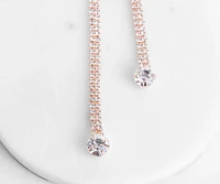 A Twist Of Rhine Lariat Necklace Set