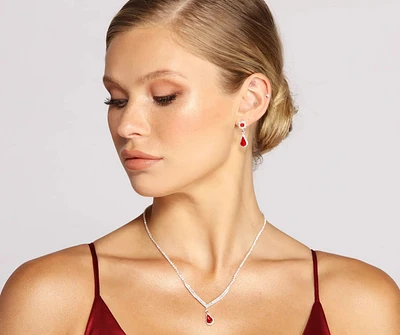 Dainty Details Rhinestone Necklace Set