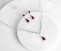 Dainty Details Rhinestone Necklace Set