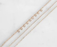 Layers Of Luster Rhinestone Choker Set
