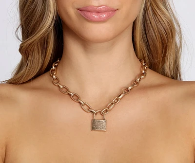Padlock Pendant Necklace