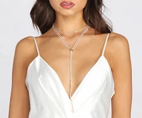 Drop Stone Lariat Choker Necklace