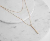 Sleek Layered Pendant Necklace