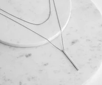Sleek Layered Pendant Necklace
