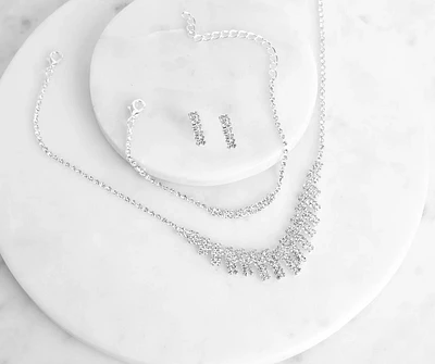 Mesmerizing Rhinestone Collar And Bracelet Set