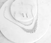 Mesmerizing Rhinestone Collar And Bracelet Set