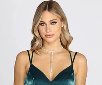 I Like To Be Extra Rhinestone Choker Lariat