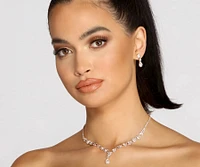 Drops Of Sparkle Rhinestone Necklace Set