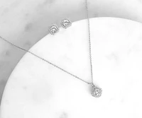 Looking For Romance Cubic Zirconia Necklace + Earring Set