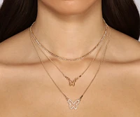 Natural Beauty Butterfly Charm Necklace Pack